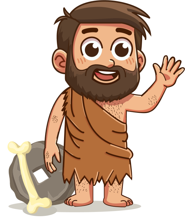 caveman with a rock
